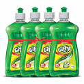 Giffy Green Lime & Active Salt Concentrated Dish Wash Gel, 500ml (Pack of 4)