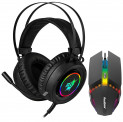 Redgear A-10 Wired, USB Mouse and RGB Gaming Headphones with Microphone