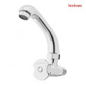 Hindware Lyra F920037CP Brass Sink Cock for Kitchen with Regular Spout (Chrome Finish)