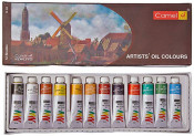 Camlin Kokuyo Artist’s Oil Color Box – 9ml tubes, 12 Shades