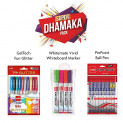 Cello Dhamaka Stationery Kit | Combo Pack of Ball Pens, Whiteboard Markers and Gel Pens