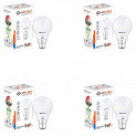 Bajaj 830418-Pk4 Plus LED Lamp 9W Cool Daylight B22 (Pack of 4, White, Medium) 