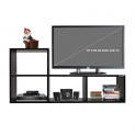 Klaxon Home Decor Wooden TV Stand (Matte Finish, Black)