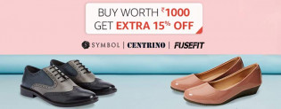 Buy for Rs. 1000 and get Extra 15% OFF – Mens and Womens Shoes | Symbol, Centrino, Fusefit & More