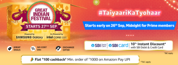Amazon Great Indian Festival Starts 27th Sep