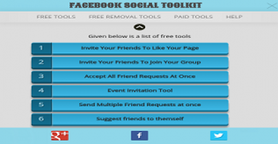 Facebook Social Toolkit [ One Click Tool For All Tasks ]