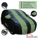 Autofurnish Green Stripe Car Body Cover for Hyundai i10 – Arc Blue