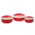 Cello Ultra Insulated Hotpot, Set of 3, Red (500, 850 & 1500 ML)