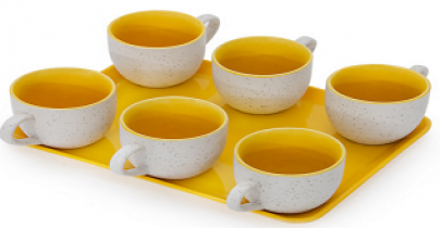 Loot Deal : Set Of 7 Cups With Tray In Just Rs.191