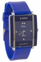 Kawa Dark Blue Color With Rectangular Crystal Studded Dial Watch For Women