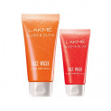 Lakme Blush and Glow Gel Face Wash, Peach, 100g with Free Blush and Glow Gel Face Wash, Strawberry, 50g