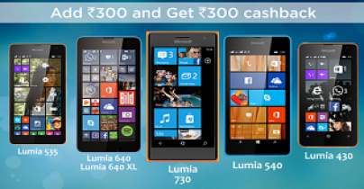 Add Rs.300 & Get Rs.300 Mobikwik Cashback [ Only For Lumia Users ]