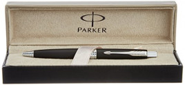 Parker Aster Matte Black Chrome Trim Ball Pen
