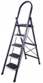 Primax High Grade Heavy Steel Folding 5 Step Ladder (Grey and White)