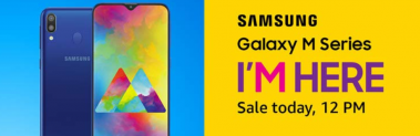 Samsung Galaxy M Series Sale Today at 12 Noon