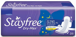 Stayfree Dry Max All Night Ultra Dry Napkins – 28 Pads (Extra Large)