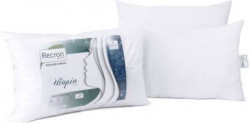 Recron Certified Utopia Microfibre Solid Sleeping Pillow Pack of 2  (White)