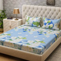 Bombay Dyeing 160 TC Microfiber Double Floral Bedsheet With 2 Pillow Covers