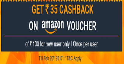 Buy Amazon Voucher Worth Rs.100 From Zingoy & Get Rs.35 Cashback [ Only For New Users ]